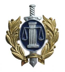 Эмблема петличная ФССП, на воротник, составная, металл (1шт.)
