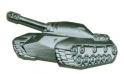 Эмблема петличная Танковые войска, нового образца, защитная, металл (1шт. Левая)