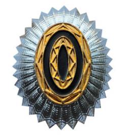 Кокарда ФСО нового образца, серебряная (металл)